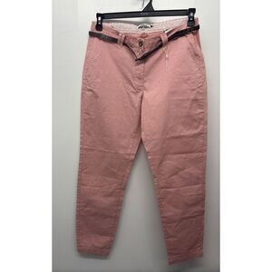 PIAZZA‎ ITALIA Women's Blue Chino  With belt Made In Italy Size 44 US 9 New #31